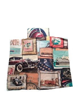 VTG RETRO INSPIRED Twin size duvet cover pillowcase cotton graphics nostalgia
